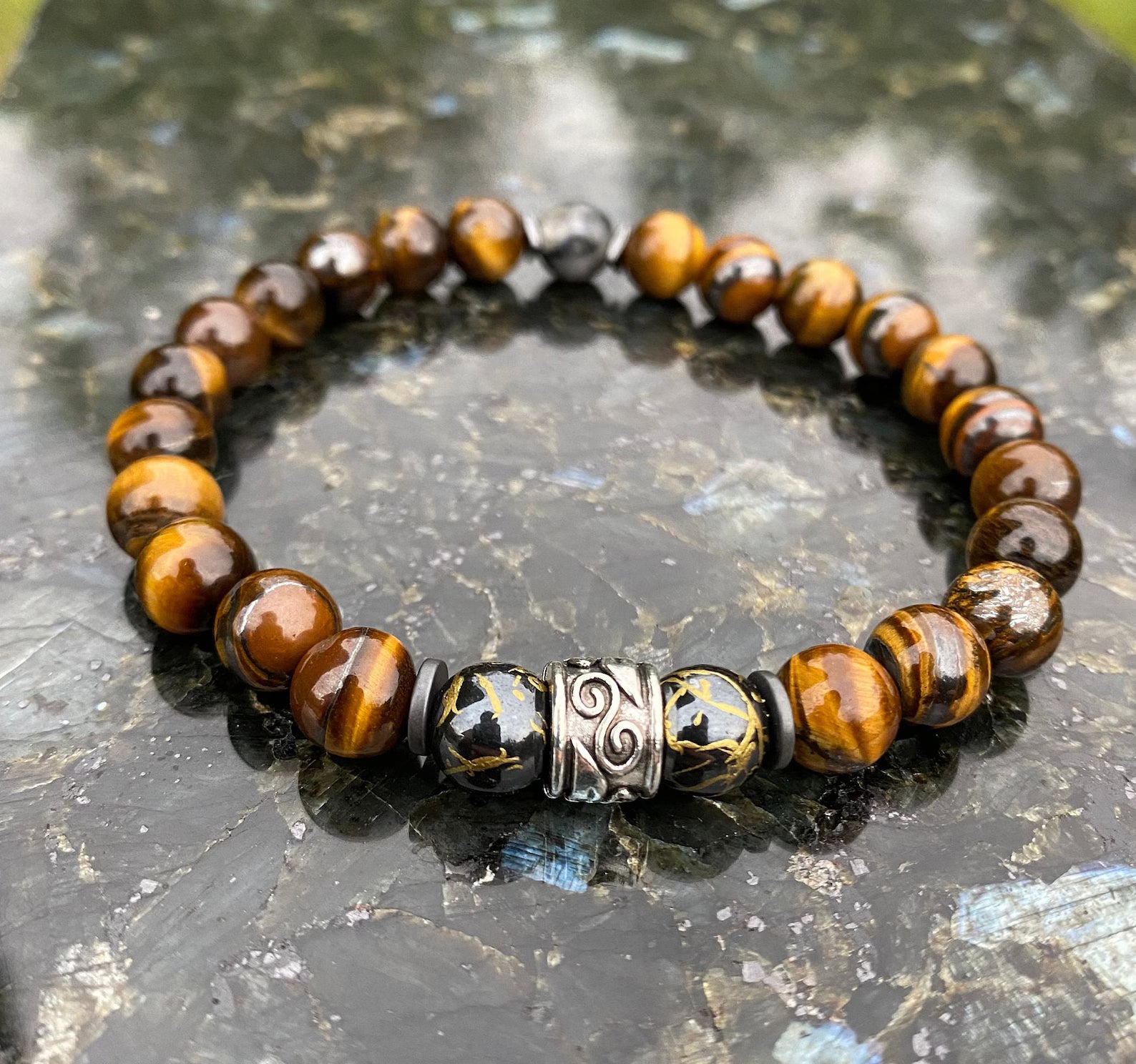 elegant tiger eye bracelet natural stone pearl bracelet
